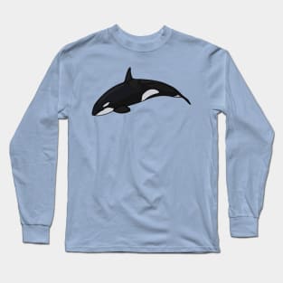 Killer whale cartoon illustration Long Sleeve T-Shirt